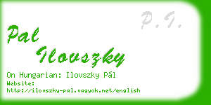 pal ilovszky business card